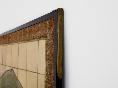Japanese Byobu six panels screen on paper Edo Period 19th century