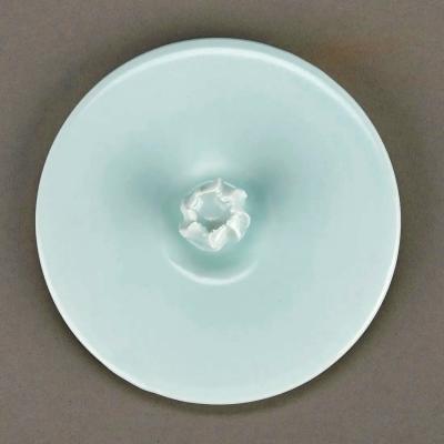 Japanese Celadon Lidded Vessel Mizusashi by Uichi Shimizu