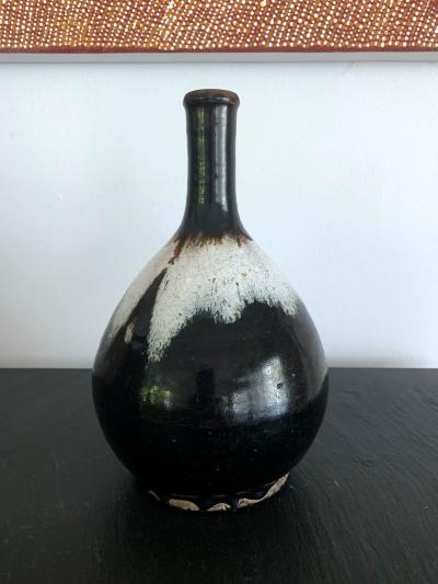 Japanese Ceramic Saki Bottle Chosen Karatsu Ware