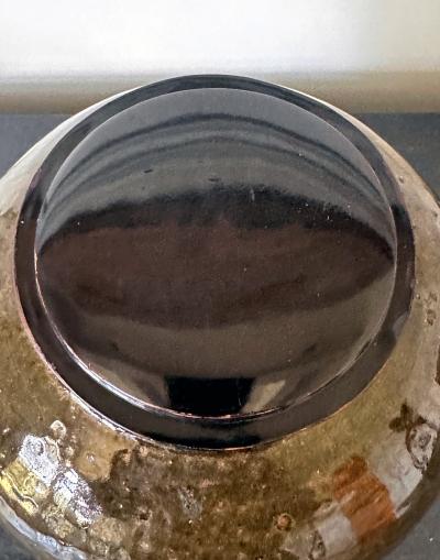 Japanese Ceramic Seto Tea Leaf Tsubo Jar Edo Period