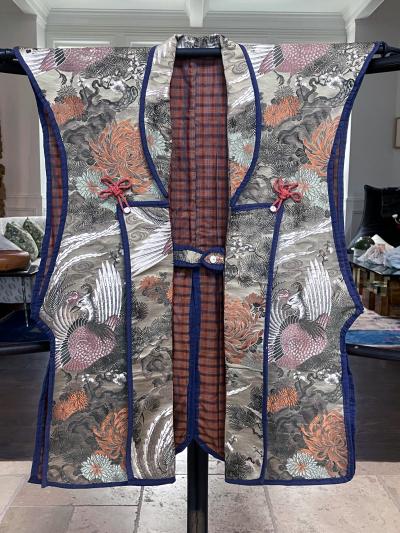 Japanese Ceremonial Brocade Jinbaori Vest Jacket