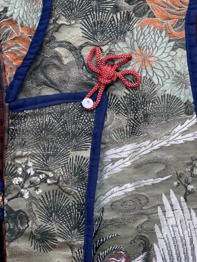 Japanese Ceremonial Brocade Jinbaori Vest Jacket