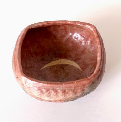 Japanese Chawan with Crescent Mark by Kodai ji Kiln Meiji Period Ex Musuem