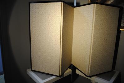 Japanese Cherry Blossom Byobu screen signed