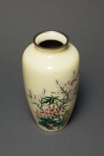 Japanese Cloisonn Vase with Floral Motif