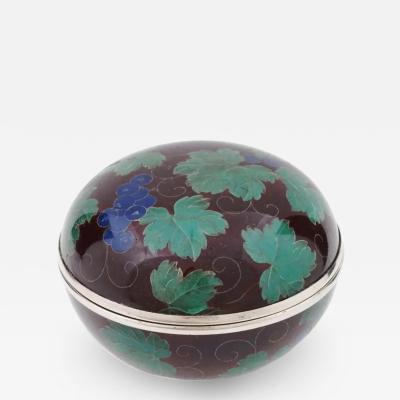 Japanese Covered Grape Plique A Jour Enamel Kogo