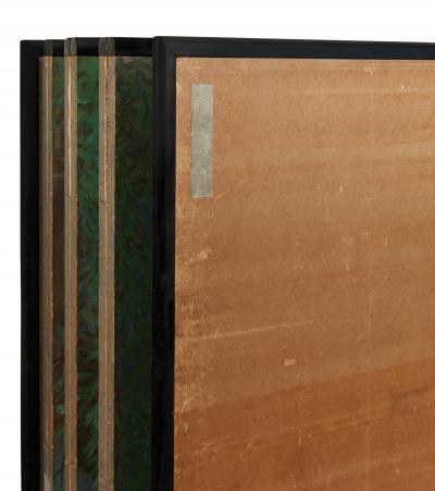 Japanese Eight Panel Screen Herons in Willow