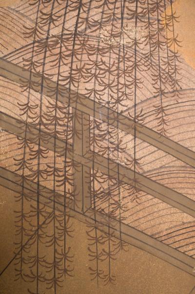 Japanese Five Panel Screen Uji Bridge