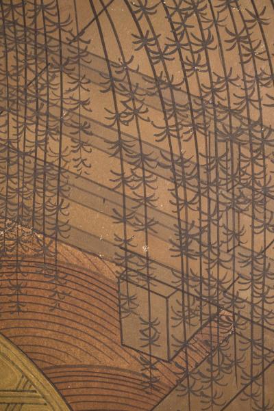 Japanese Five Panel Screen Uji Bridge