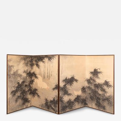 Japanese Four Panel Paper Screen