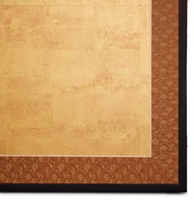 Japanese Four Panel Screen Bamboo on Gold