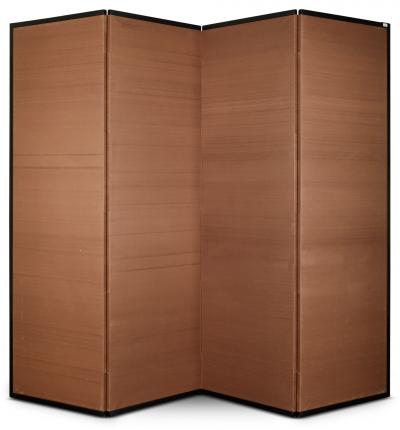 Japanese Four Panel Screen Cherry Viewing Under Moonlight