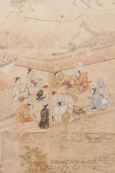 Japanese Four Panel Screen Country Genre Scene