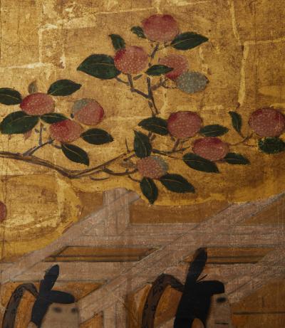 Japanese Four Panel Screen Imperial Household