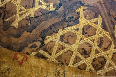 Japanese Four Panel Screen Pheasant on Old Plum in Garden