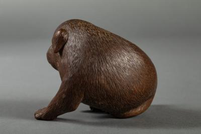 Japanese Hard Wood Carving of a Puppy