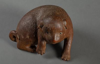 Japanese Hard Wood Carving of a Puppy