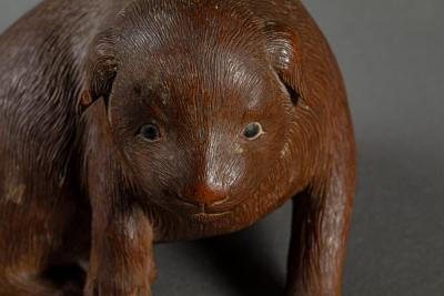 Japanese Hard Wood Carving of a Puppy