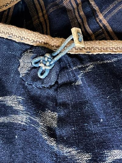 Japanese Indigo Ikat Traveling Cape