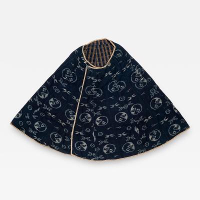 Japanese Indigo Ikat Traveling Cape