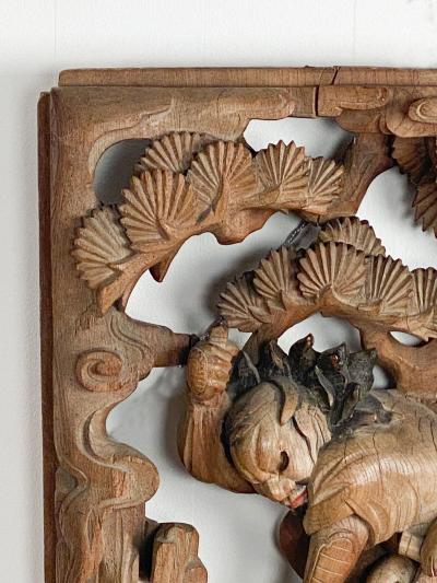 Japanese Keyaki Wood Carving