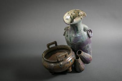 Japanese Kiln Waste Sculpture from Kiumizu Kiln Kyotoware 