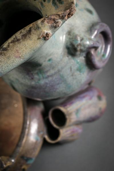 Japanese Kiln Waste Sculpture from Kiumizu Kiln Kyotoware 