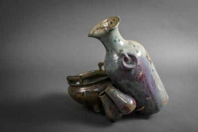 Japanese Kiln Waste Sculpture from Kiumizu Kiln Kyotoware 