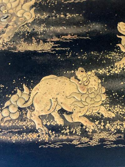 Japanese Lacquer Box with Fine Maki e Decoration Meiji Period