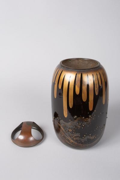 Japanese Lacquer Koro Incense Burner 