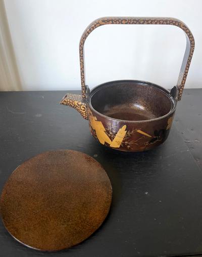 Japanese Lacquer Maki e Sake Ewer Meiji Period