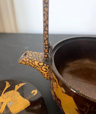 Japanese Lacquer Maki e Sake Ewer Meiji Period