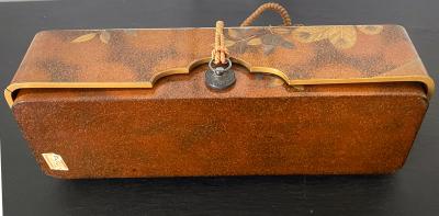 Japanese Lacquer Maki e Scroll Box Fubako by Kansonsai Edo Period