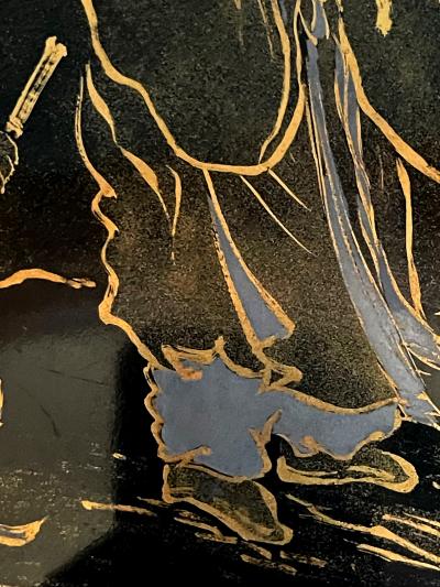 Japanese Lacquer Maki e Tiered Scholar Suzuribako and Ryoshibako