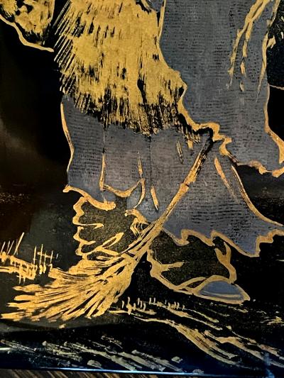 Japanese Lacquer Maki e Tiered Scholar Suzuribako and Ryoshibako