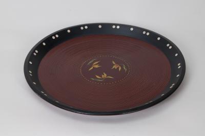 Japanese Lacquer Tray with Intricate Designs
