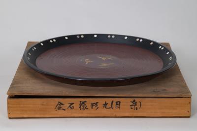 Japanese Lacquer Tray with Intricate Designs