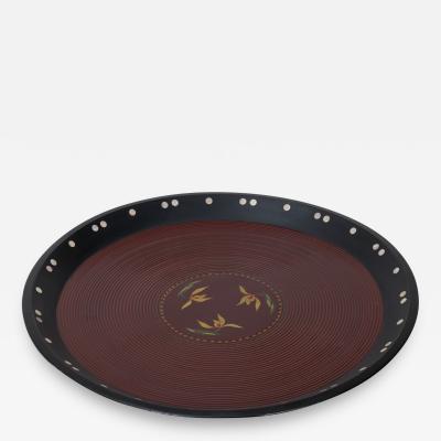 Japanese Lacquer Tray with Intricate Designs