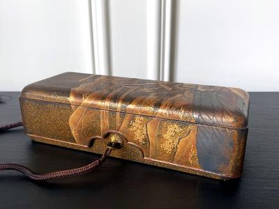 Japanese Lacquered Maki e Fubako Edo Period