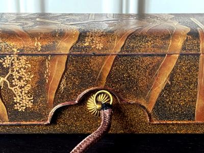 Japanese Lacquered Maki e Fubako Edo Period