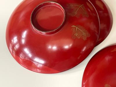 Japanese Lacquered Sake Drinking Set Meiji Period