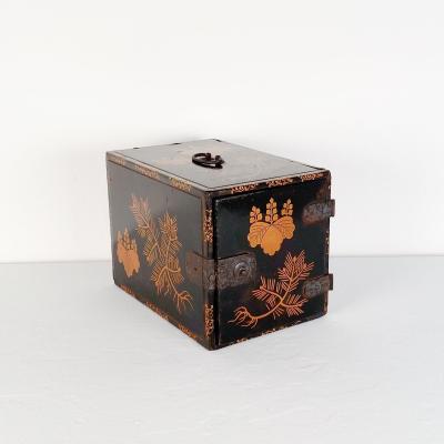 Japanese Lacquered Three Drawer Trunk circa 1910