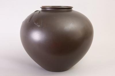 Japanese Large Bronze Vase With Carp Design