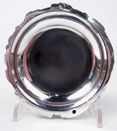 Japanese Meiji Art Nouveau Silver Ginger Jar with Iris Flowers