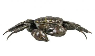 Japanese Meiji Articulated Bronze Crab