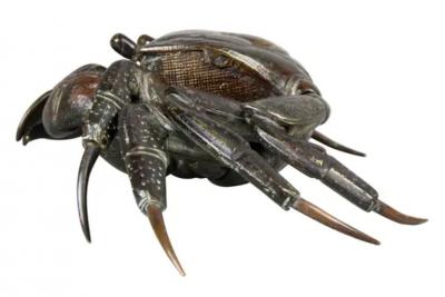 Japanese Meiji Articulated Bronze Crab