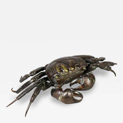 Japanese Meiji Articulated Bronze Crab