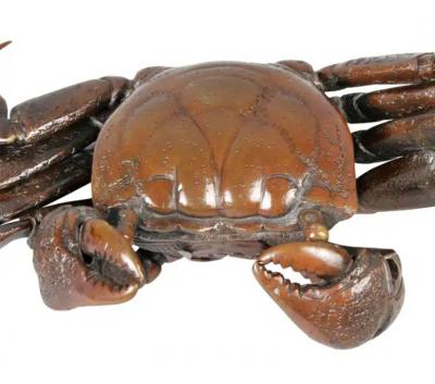 Japanese Meiji Articulated Bronze Crab