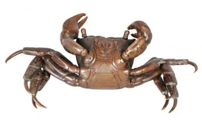 Japanese Meiji Articulated Bronze Crab