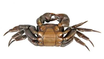 Japanese Meiji Articulated Bronze Crab